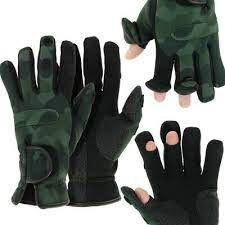 NGT Gloves - Neoprene Gloves,  Kamuflāžas cimdi makšķerēšanai no neoprēna