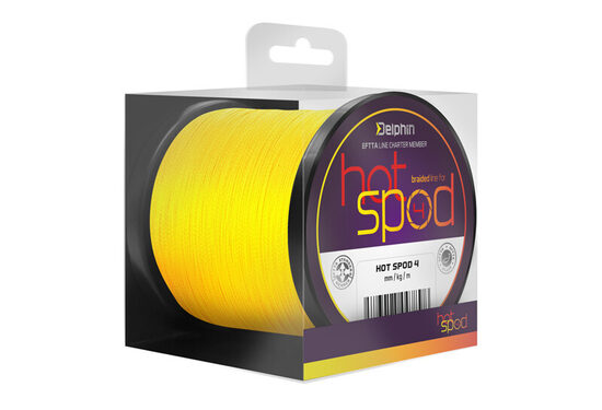 SPOD Pītā aukla Delphin HotSPOD 4 / yellow 0,14mm 9,1kg 300m
