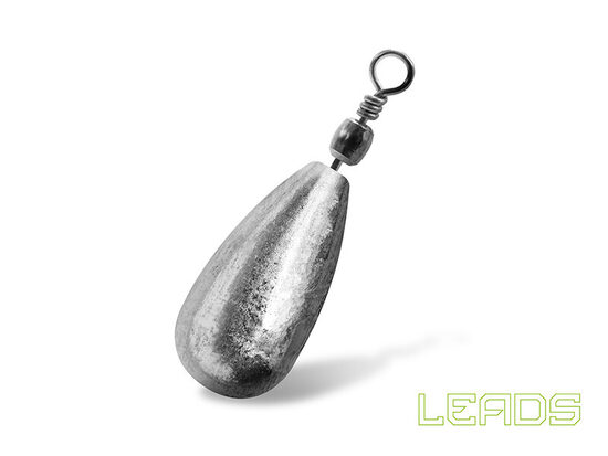 Svins Delphin LEADS Pear with swivel / 10gab