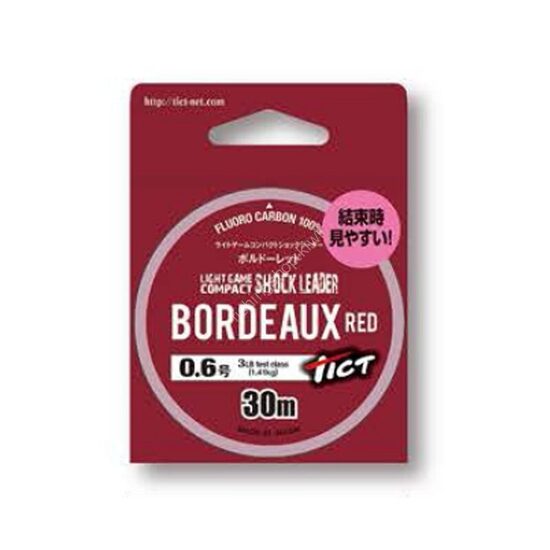 Fluorokarbons Tict Light Game Compact Shock Leader Bordeaux Red 30m