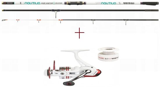 Tālmešanas jūras komplekts butēm MISTRALL NAUTILIO SURF CASTING 4,20 m / 100-250g + MISTRALL ODYS 6000 FD