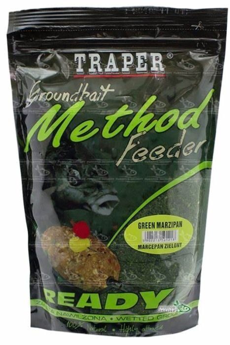 Barība Traper Method Feeder Ready 750g zaļa, marcipāna