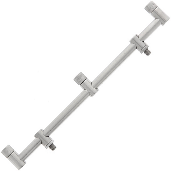 NGT Stainless Steel Buzz Bar 30cm 3-makšķeru turētājs uz diviem bank stick mietiņiem