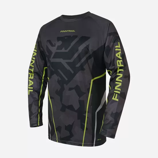 UPF 50 Krekls FINNTRAIL JERSEY 6600 CAMOSHADOWBLACK