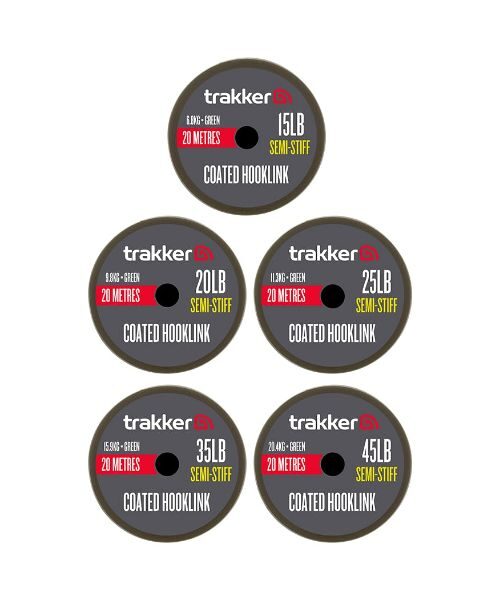 Trakker SEMI STIFF COATED HOOKLINKS, Pavadmateriāls ar vidēji cietu pārklājumu