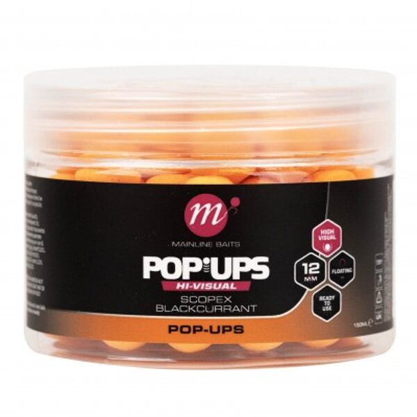 Mainline HI-VISUAL POP-UPS Scopex & Blackcurrant  12mm, Spilgtie pop up - scopex & upene