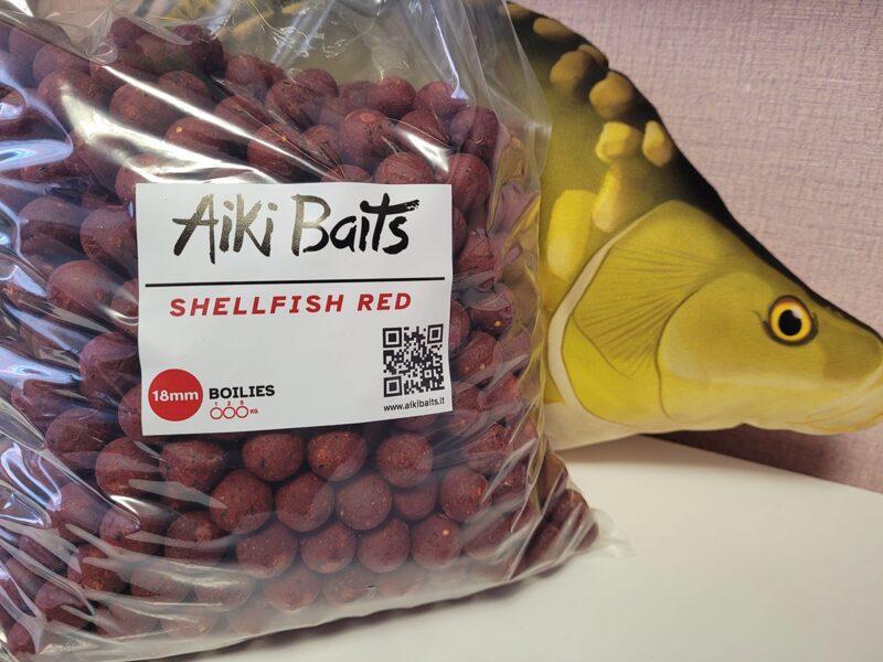 AIKI Shellfish Red Boilie, Vēžveidīgo un robin red boilas , 18mm , 3kg