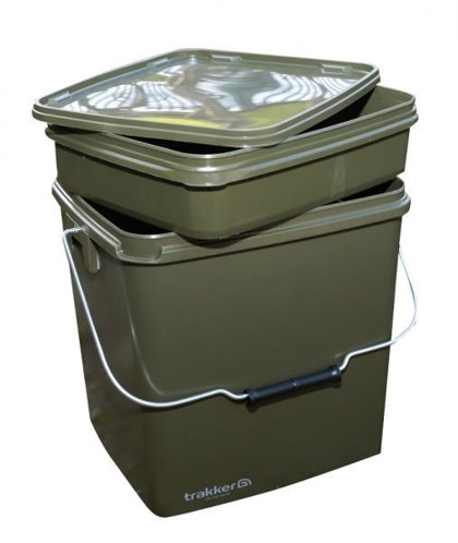 TRAKKER 13 Ltr Olive Square Container + tray,  13L  spainis  ar papildus trauciņu