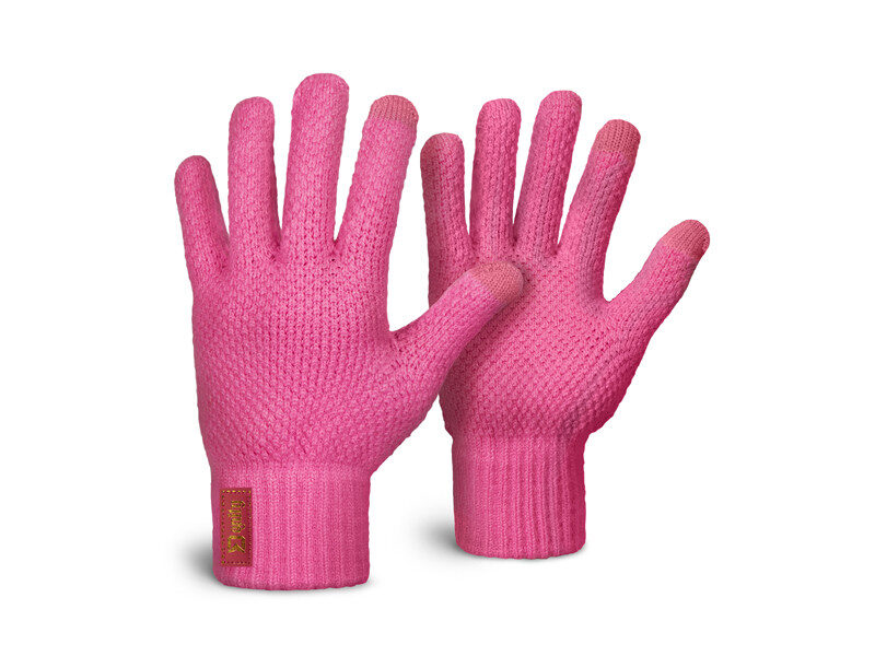 Delphin Women's Gloves QUEEN Qnity / Sieviešu rozā cimdi  / Viens izmērs