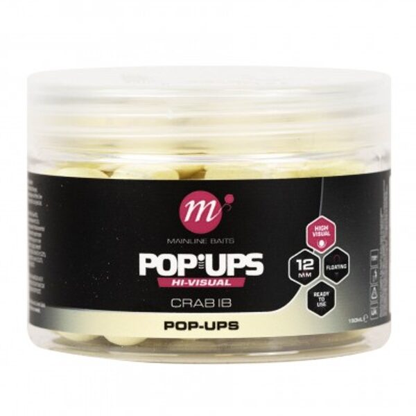 Mainline HI-VISUAL POP-UPS CrabIB 12mm, Spilgtie pop up - krabis