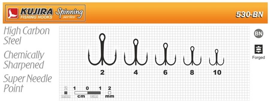KUJIRA 530 Trijžuburu āķi 