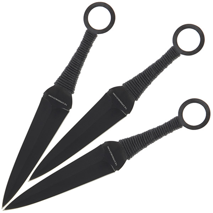 Anglo Arms Set of 3 Expandables Kunai Throwing Knives, 3 Metamo nažu komplekts 141gr