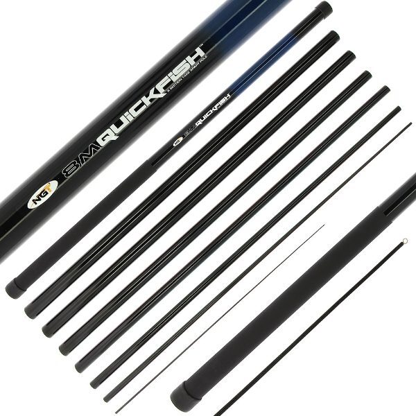 NGT QuickFish Pole - 8m Take Apart Pole / Izjaucama pludiņmakšķere