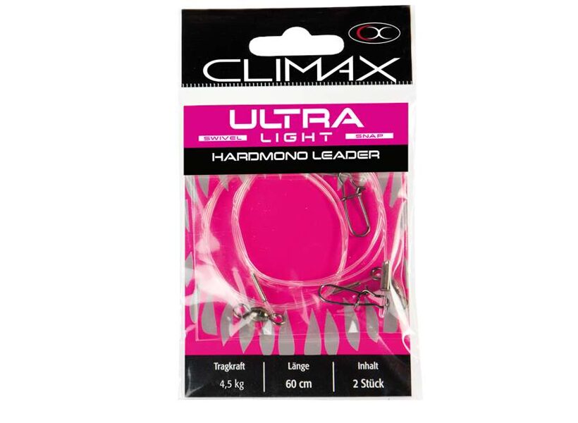 Climax Ultra Light Hard Mono Leader 4,5 kg 60 cm 2er Pack