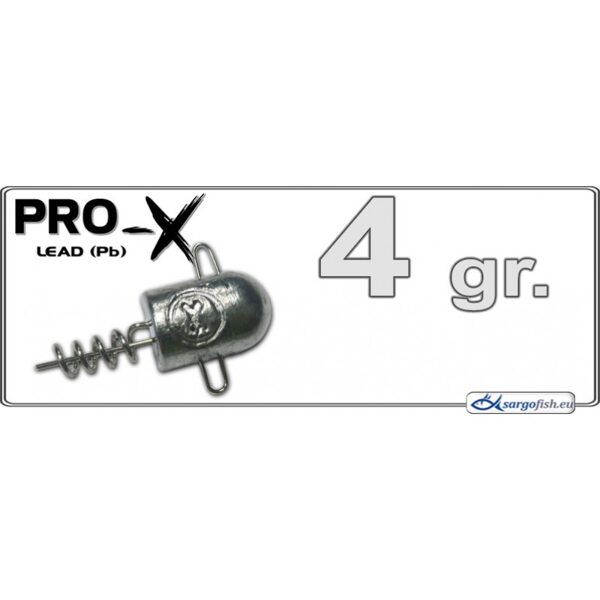 Štopors PRO-X Skrūvējama galva gumijām ar 2 "ausīm" no 4-50g