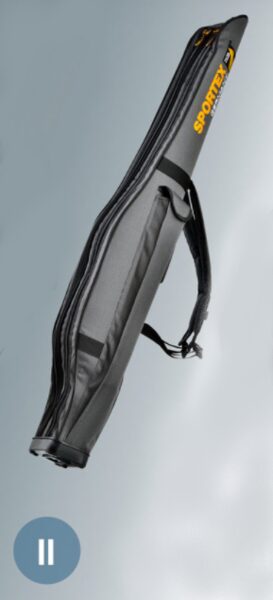 SPORTEX Rod bag SUPERSAFE for 2 rigged rods (II) - Soma 2 pilnībā aprīkotiem kātiem (125cm, 150cm, 165cm)