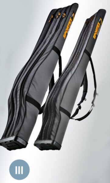 SPORTEX Rod bag SUPERSAFE for 3 rigged rods (III) - Soma 3 pilnībā aprīkotiem kātiem (125cm, 150cm, 175cm, 190cm)