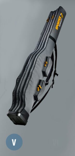 SPORTEX Rod bag with 2 trays for 2-4 rigged rods (V), Makšķeru soma 2-4 kātiem ar spoli (150,165,190cm)