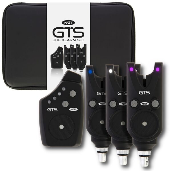 NGT GTS Bite Alarm Set, Signalizatoru un pults komplekts 3+1
