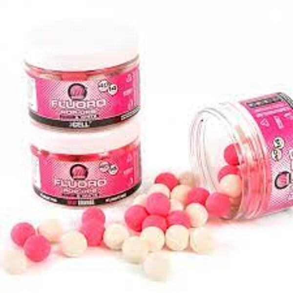 Mainline Fluoro Pop Ups Pink&White, rozā&baltas peldošās boilas 14mm