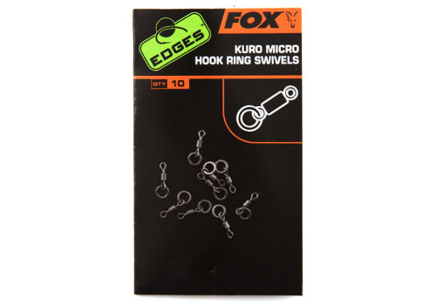 FOX EDGES KURO MICRO HOOK RING SWIVELS, Mikro āķa griezuļi