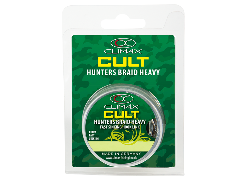 Climax Hunters Braid Heavy , Fast Sinking Hooklink , 25lb 30lb 45lb pītais pavadmateriāls 20m