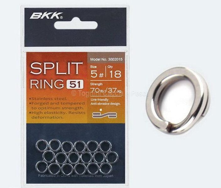 BKK Split Ring 51 , 3 izmēri , 20gab.