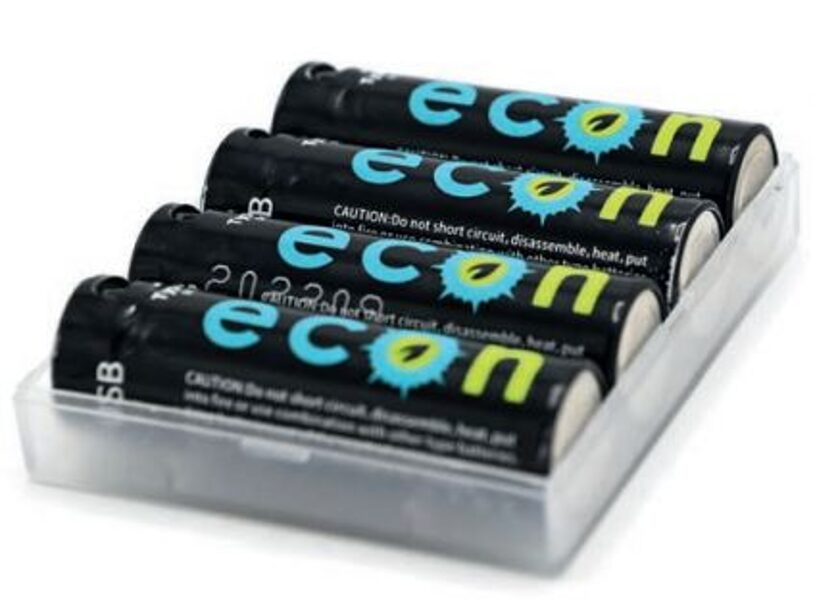 ECON BATTERIES, Lādējamas un jaudīgas AA baterijas - 4gab