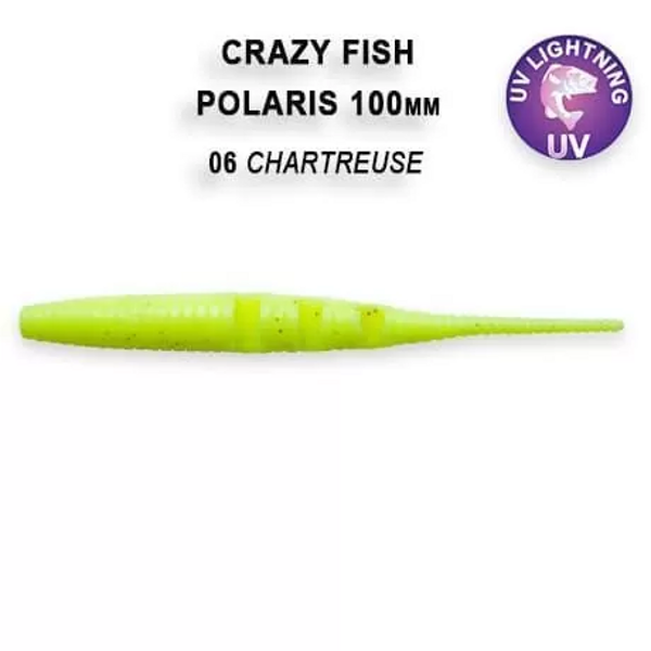 Crazy Fish Polaris 4" , 10cm , 2.2g / Mīkstais gumijas māneklis pasīvai makšķerēšanai ar spiningu
