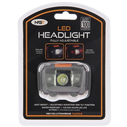 LED Galvas lampa ar balto un sarkano gaismu 100Lm , LED headlight