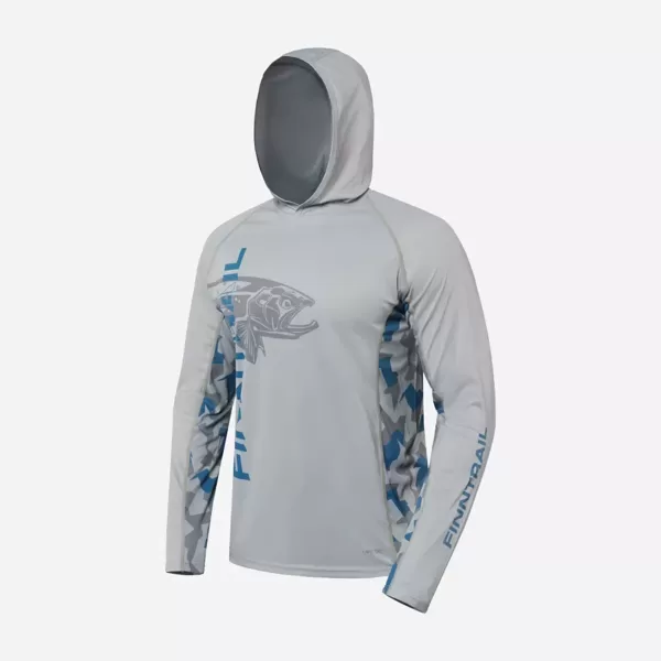 Finntrail long sleeve shirt Wave Big Fish , Krekls ar garajām rokām un kapuci pret UV starojumu