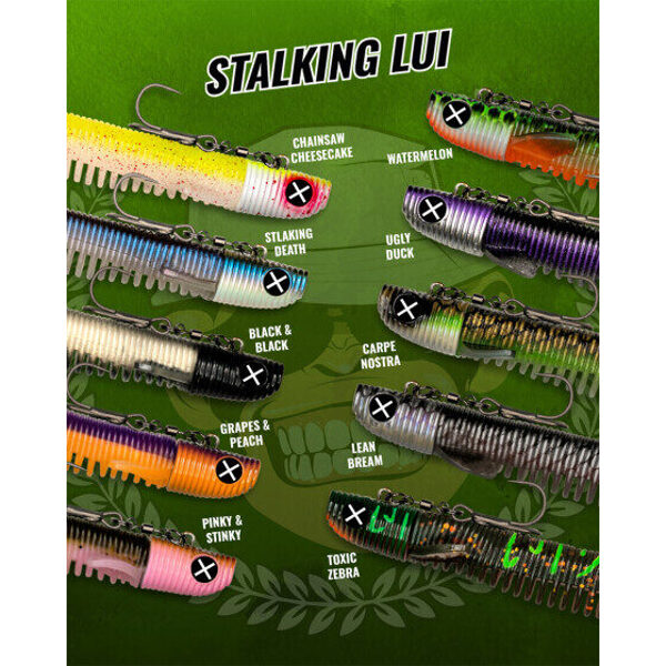 Monkey Lures Stalking Lui 25cm , Gumijas mānekļi ar 50g svina galvu un āķi