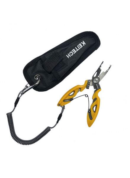 Keitech Stainless Steel Pliers - Dzeltenas Knaibles ar ietvaru 12,5cm
