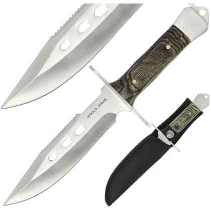 Anglo Arms Fixed Blade Knife 881 - Greywood Knife , 10,5'' pakkawood medību nazis