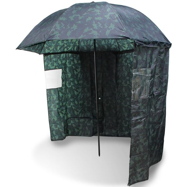 NGT 45" Camo Brolly with Sides , Kamuflāžas lietussargs ar sienu  - 180cm diametrs .