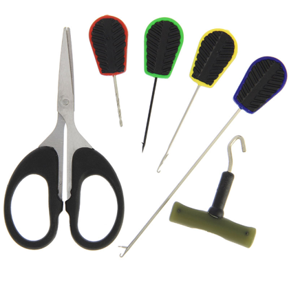 Baiting tools set 6pc with braid scissors