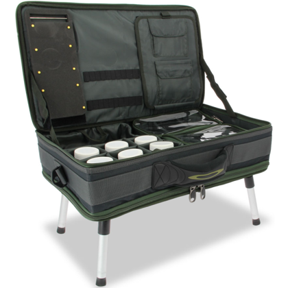NGT Carp Bivvy Table system - somas , kastes , trauciņu un galdiņa sistēma