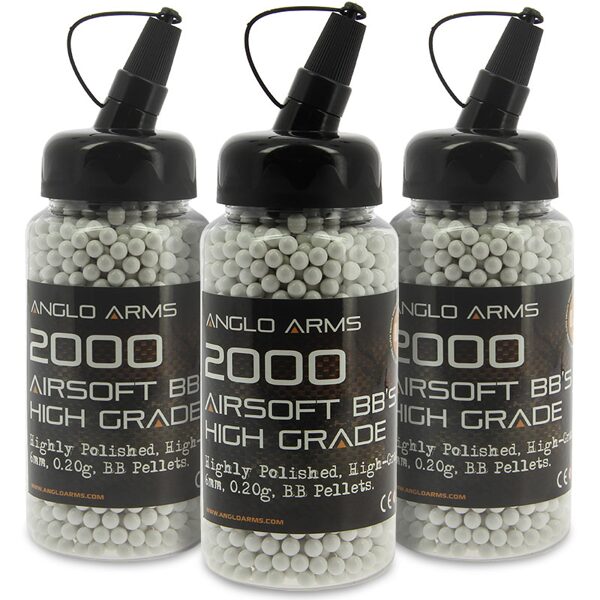 AIrsoft bumbiņas 2000gab, 0.20g Polished BB's in Speedloader