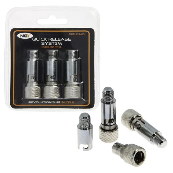 NGT Quick Release System  / Ātrās Atlaišanas Sistēma Signalizatoriem no Nerūsējoša Tērauda 3gab. 