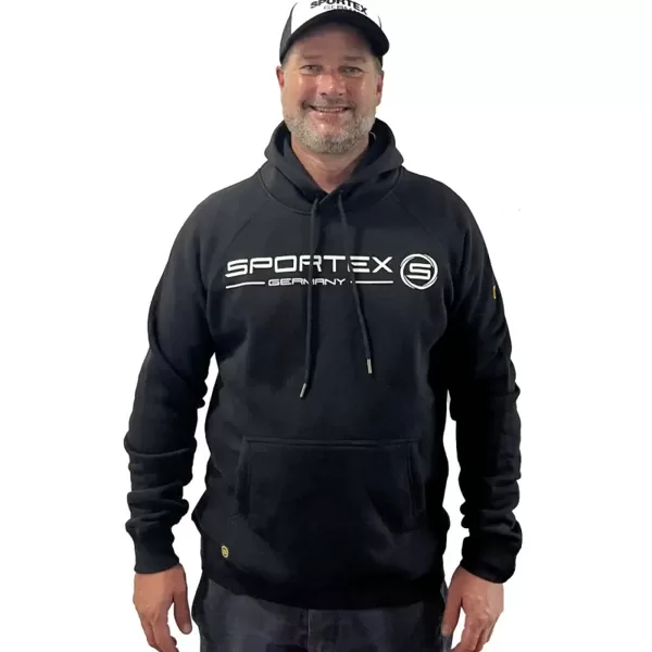 Kapučjaka Sportex Melna - Sportex Hoodie Black