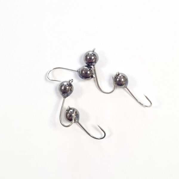 FISH ON Tungsten Nano Jig Black Nickel 5pcs. hook size #12/ Tungstēna jig galvas mikro ēsmai