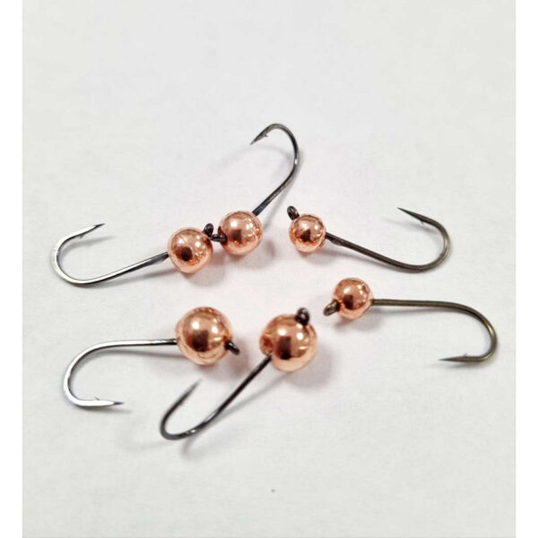 FISH ON Tungsten Nano Jig Copper 5pcs. hook size #12 / Tungstēna jig galvas mikro ēsmai